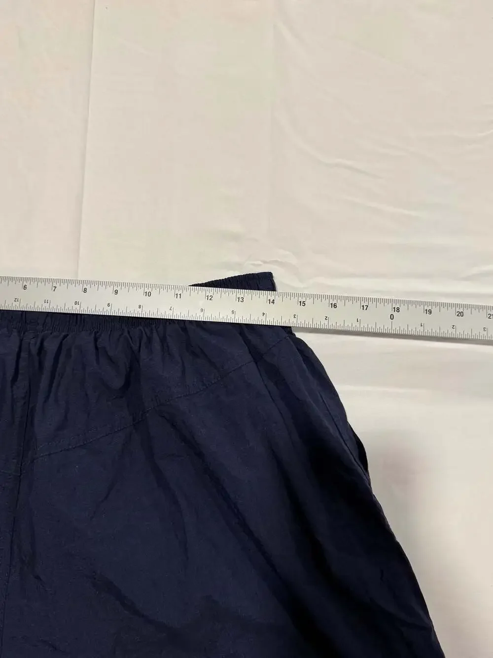 Vintage Y2K Speedo Nylon Athletic Swim Trunks Men's Size L Navy Blue